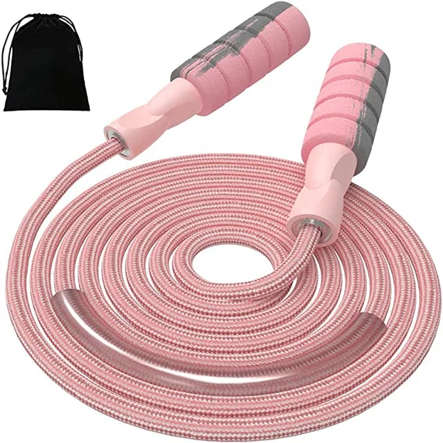 CHOOYOU Jump Rope Cotton Adjustable Skipping Weighted jumprope for Athletic Fitness Exercise
