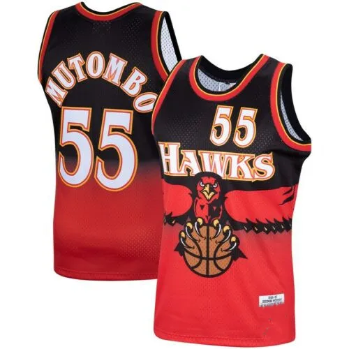 Wholesale 2021-22 75th Wholesale Cheap Yellow Basketball Jersey Atlanta 11 Young 55 Mutombo