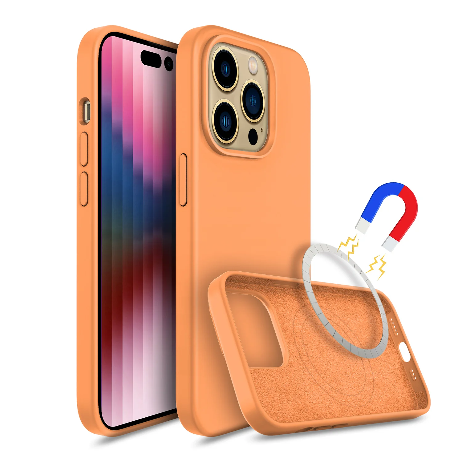 For iPhone 11 12 13 14 Pro Max Case Liquid Silicone Gel Rubber Phone Cover Soft Microfiber Cloth Lining Cushion Back Cover Cases