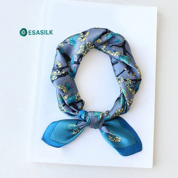 Bulk Italian silk scarves high quality head scarves wholesale ladies silk neck scarf