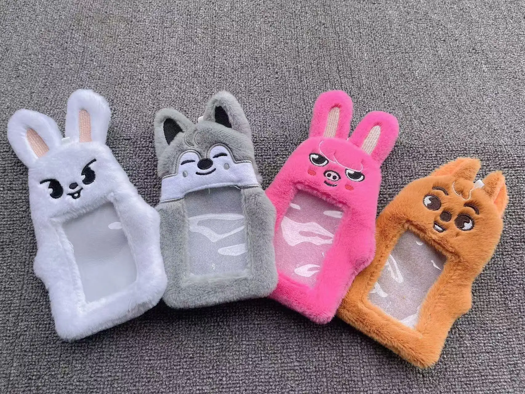 new arrival cute Skzoo Photo Card Holder Animal Doll Fluffy Card Holder Kpop Collect Plush Fabric Photocard card Holders