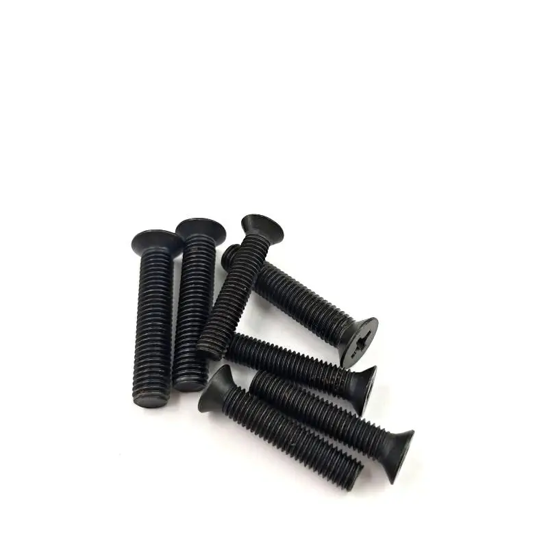 Black Steel Flat Countersunk Head Cross Recessed Screw Bolt Black steel flat countersunk head cross recessed screws