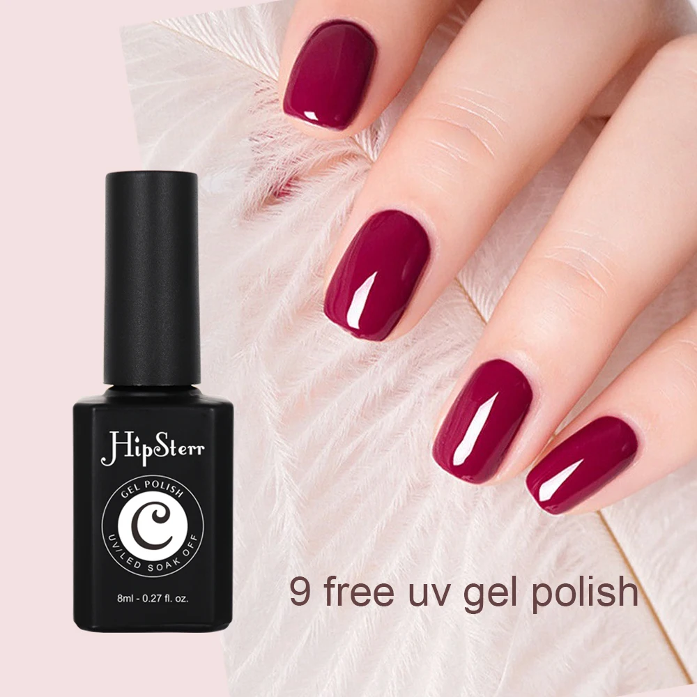 
Hipsterr Cheap Gel nail Polish 8ML 9 Free Beautiful UV Color Gel LED Polish LED Lamp Nail Polish Gel 