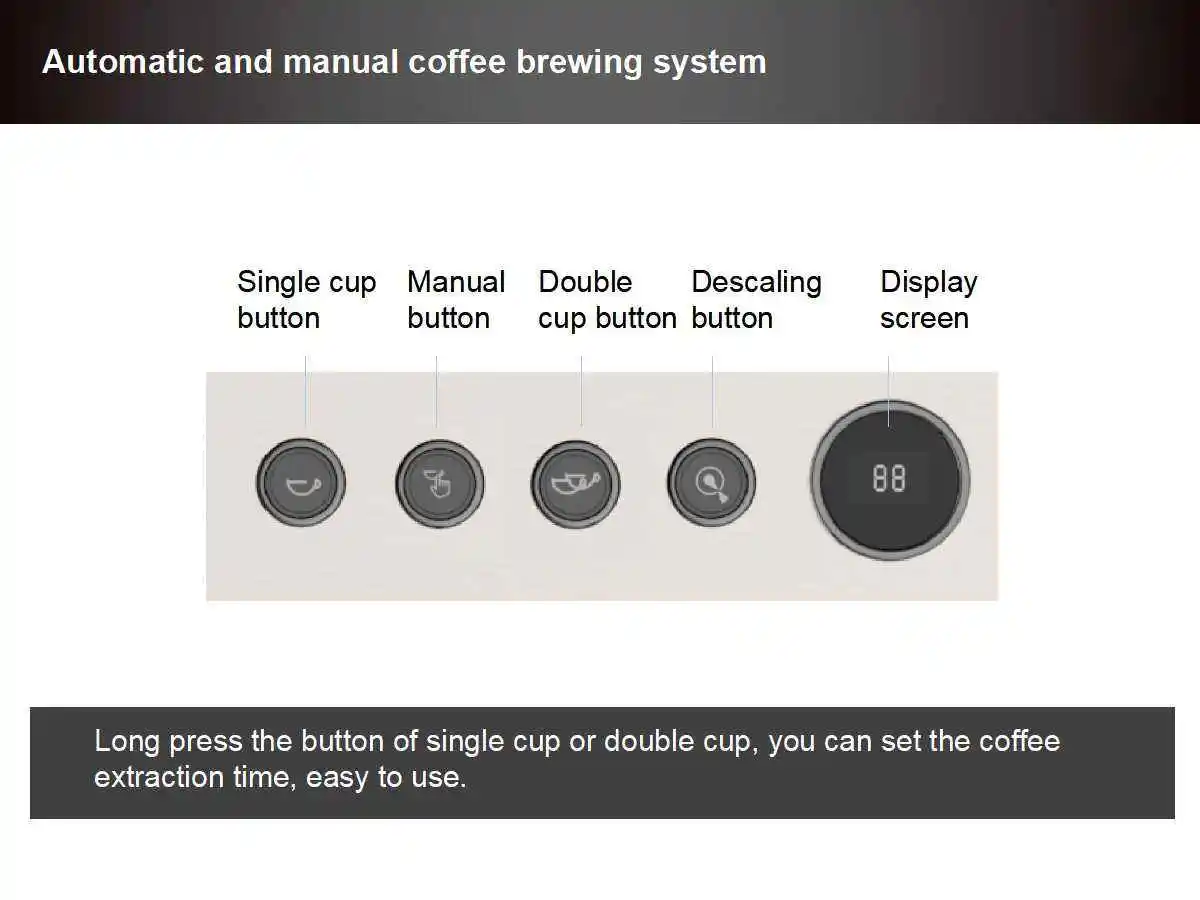 Coffee Machine professional coffee maker Espresso with grinder restaurant use hotel coffee