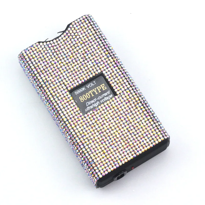 FF988 Women Self-defense Stun Gun USB Rechargeable Outdoor Portable Flashlight Powerful Diamond Stun Gun