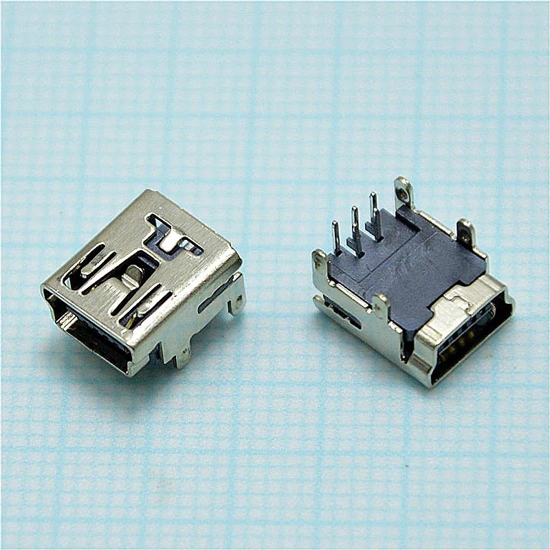 5PIN Тип B прямоугольный сквозной гнездовой разъем mini