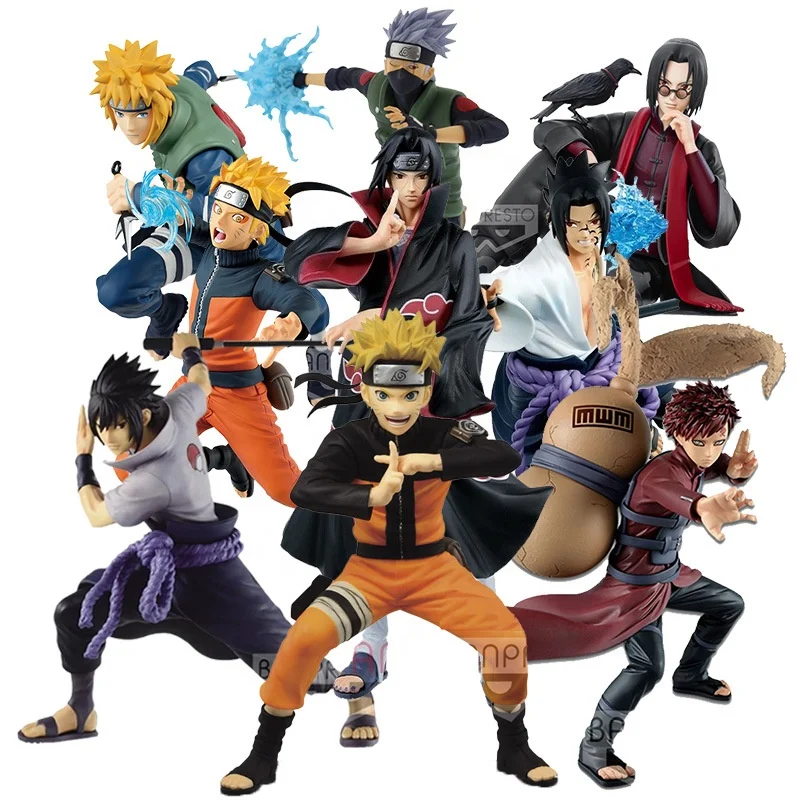Different Style of Aruto Uchiha Sasuke Itachi Hatake Kakashi Uchiha Obito PVC Anime Figure Statue Model Toy 10~20cm