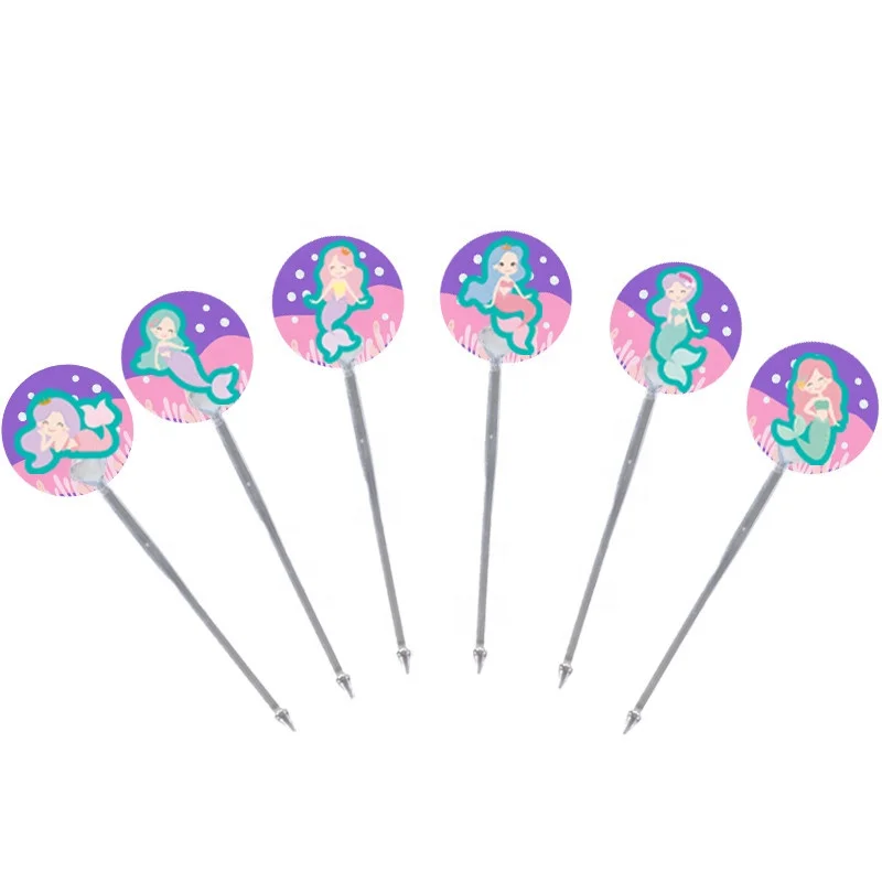 
Decoration Set New Products Mermaid Party Supplies Party Supplies Sets Cake Topper Fruit Pick201648 