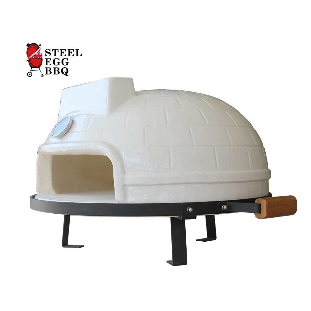 STEEL EGG BBQ / SEB KAMADO italian style horno de pizza 21 inch ceramic indoor outdoor pellet baking small mini pizza oven