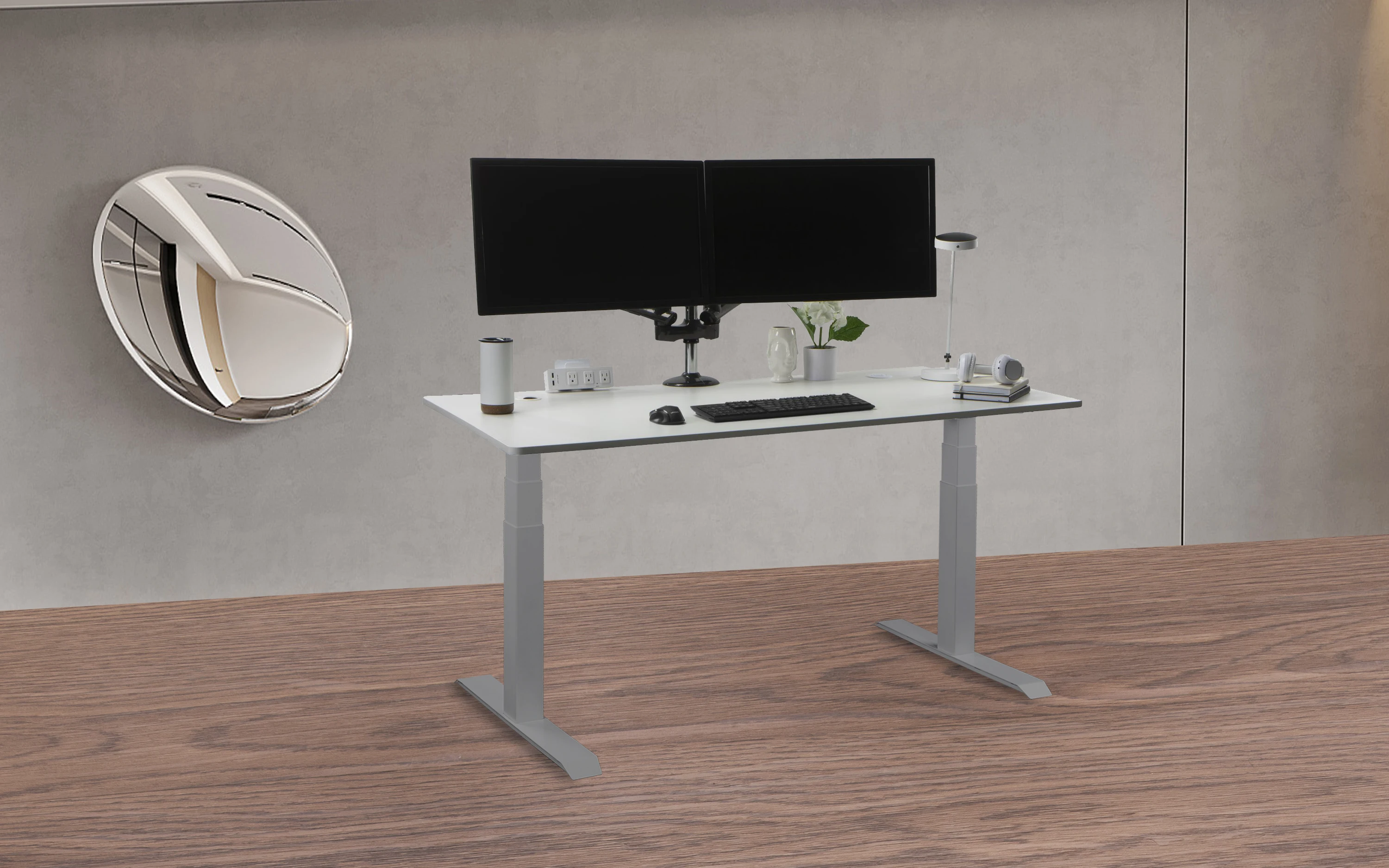 JUOU Stable lifting Desk  Home Office Height Adjustable Computer Smart Electric Sit Stand Up Desk