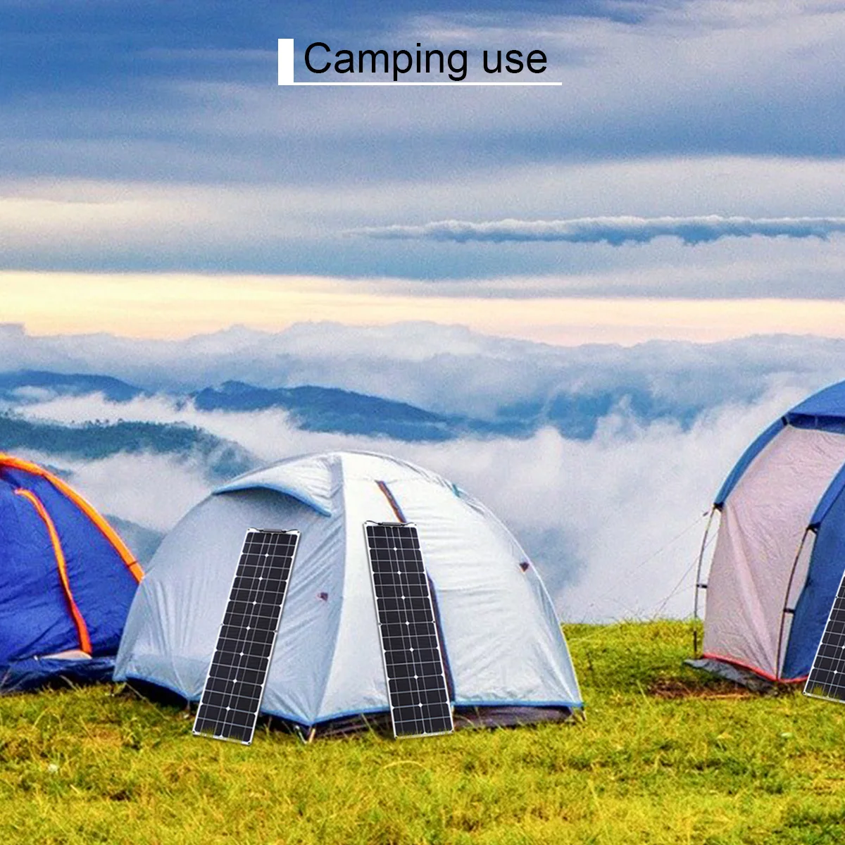 2pcs 50w narrow shape 100w flexible solar pane kit