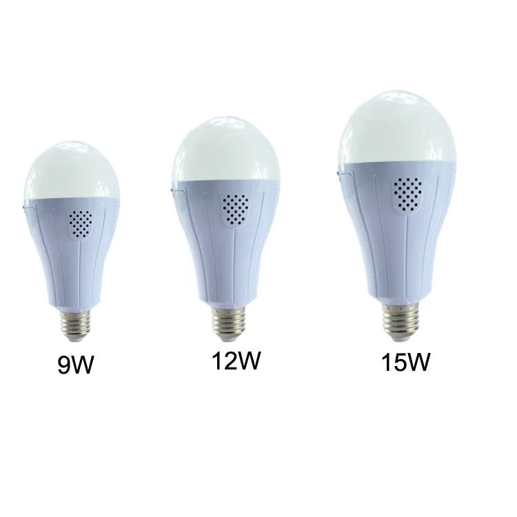 Detachable Dual Battery Powered Back Up LED Light Bulb Emergency 15W Rechargeable Emergency Bulb for Power Outage