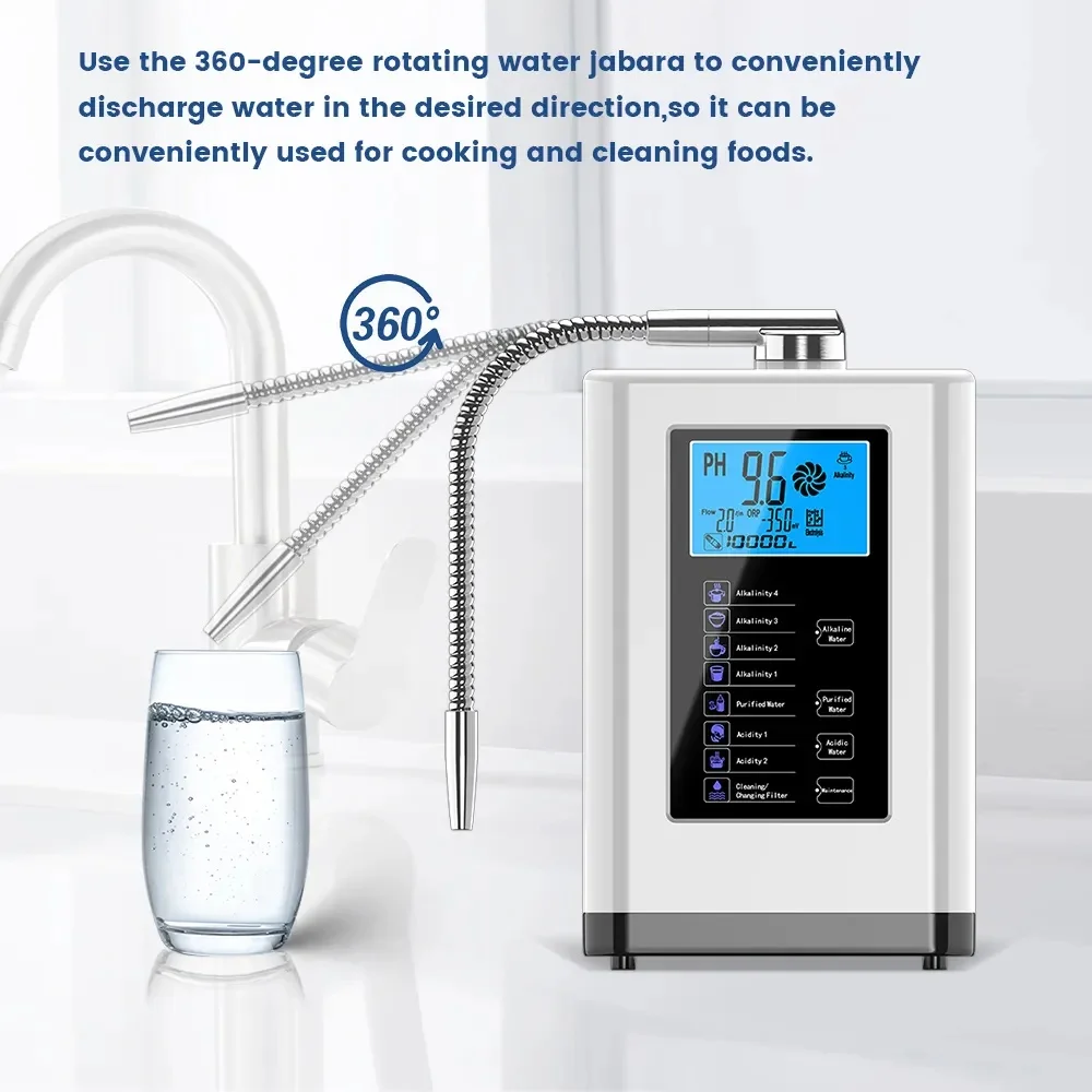 Moneng Kangen Electric Alkaline Water Ionizer Machine Household Use Produces Alkaline Hydrogen-Rich Water Ionized Water Machine