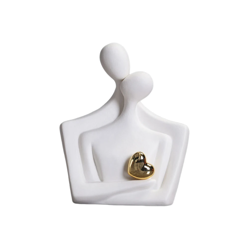Ceramic Abstract Couple Family Simple Modern Creative Art Ornament Home Desktop Coffee Shop Accessories Art Sculpture Decoration