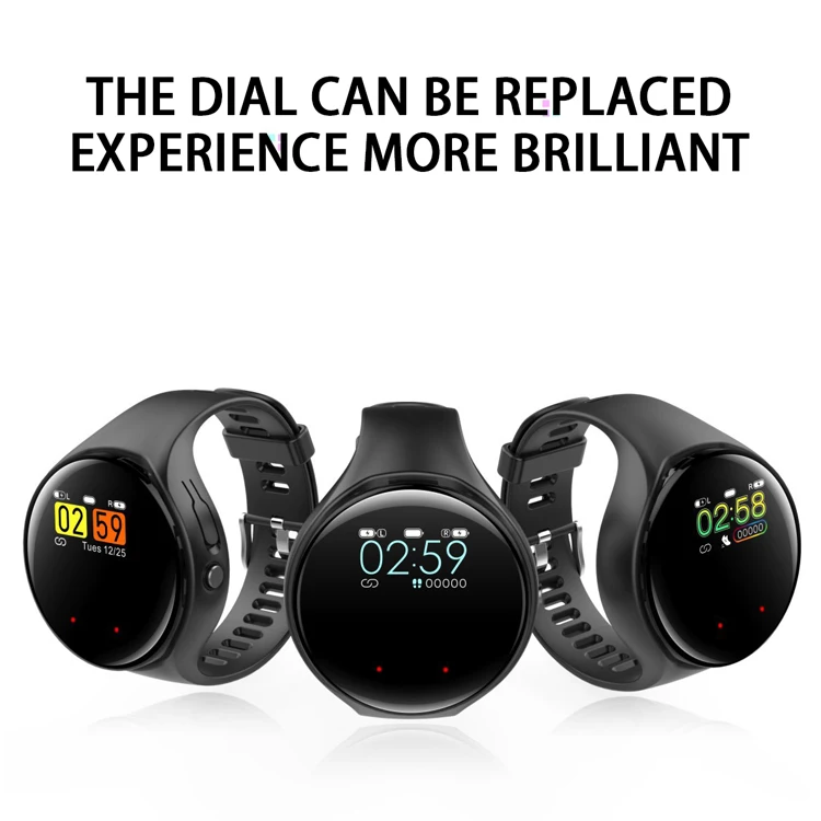 Customize Logo Nfc Voice Control I 12 Double Stereo Tws Smart Watch Earphone Bluetooth Wireless Tws Watch With Earbuds