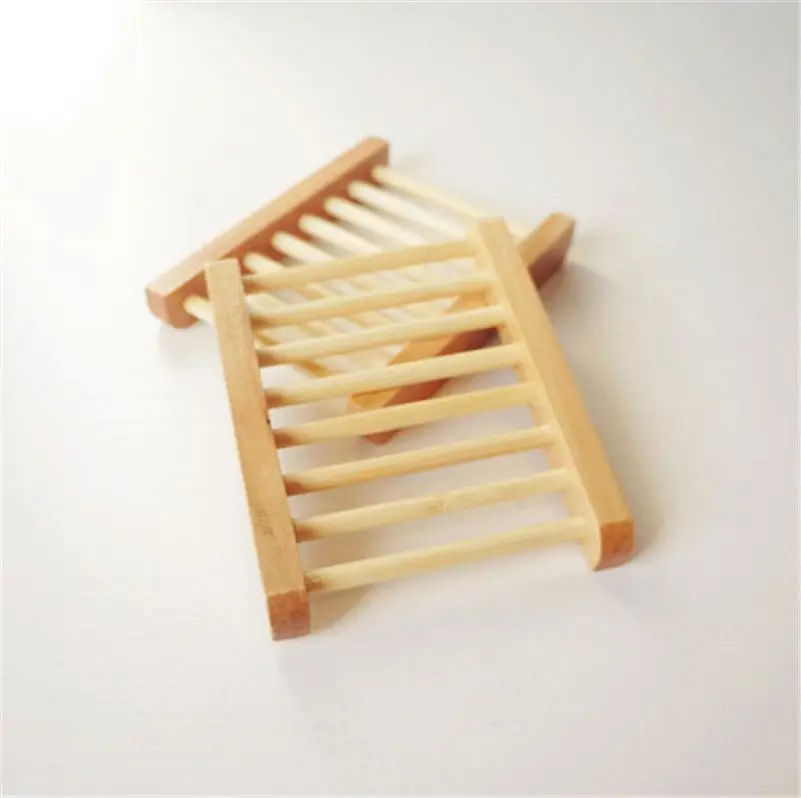 Natural Bamboo Wooden Soap Dishes Wooden Soap Tray Holder Storage Soap Rack Plate Box Container for Bath Shower Bathroom