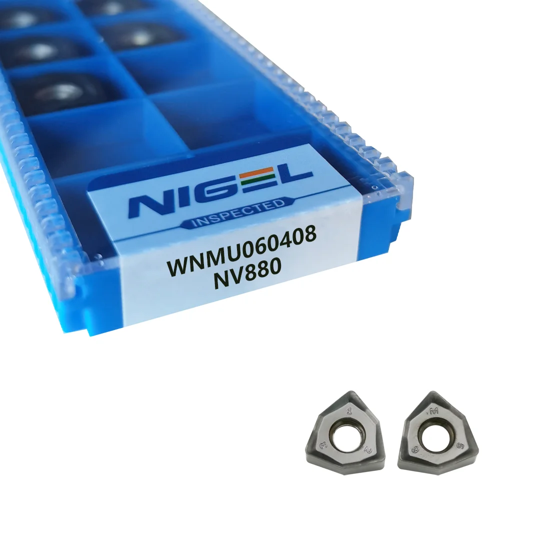 China Brand Nigel WNMU060408 NV880 Double-Sided Hexagonal Fast Feed Milling Insert Carbide Tool CNC Lathe Cutting Tool