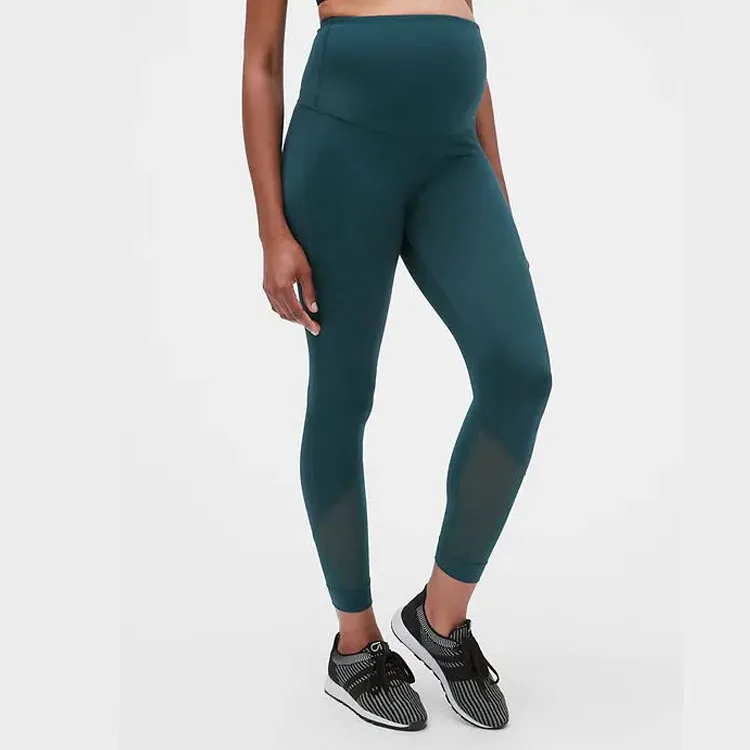 
High Waisted Fitness Women Maternity Pants Belly Support Pregnance Soft Yoga Pant Compression Exercise Tights 