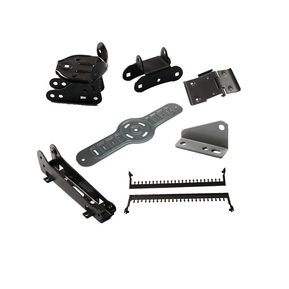 OEM Stamped Stamping Service Custom Sheet Metal Stamping Bending Punching Carbon Steel Brackets With Powder Coating
