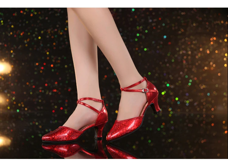 Low Heel Women Latin Dance Shoes Performance Shoes Modern Ballroom Dancing Shoes Ladies 3.5/5.5cm Heels