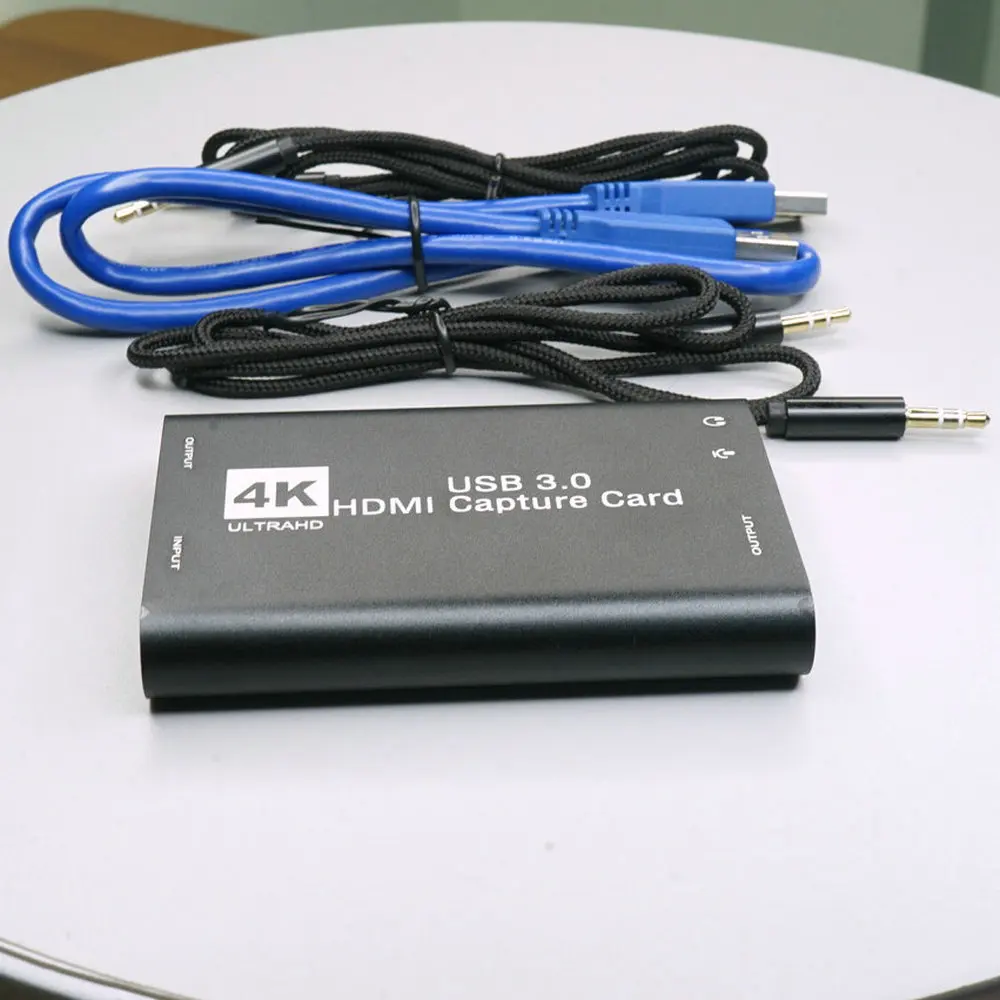 On sale  4K 1080P 60Hz HDMI Audio Video Capture Card with Audio Mic 4K HDMI Loop-Out for PS4 Game Audio Video Live Stream