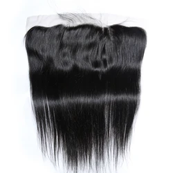 Brazilian Human Hair With Lace Closure Fronntal Transparent Swiss Closure Thin 13x4 Pre Plucked HD Lace Frontal