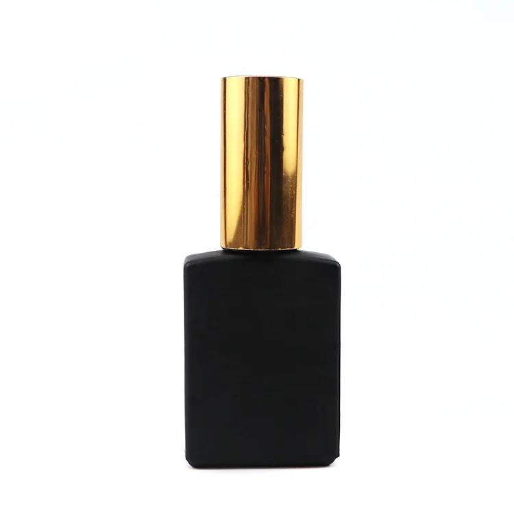 wholesale bulk recycled empty room perfume  arabic 30 ml custom made cap black matte rectangle spray bottles glass for skincare