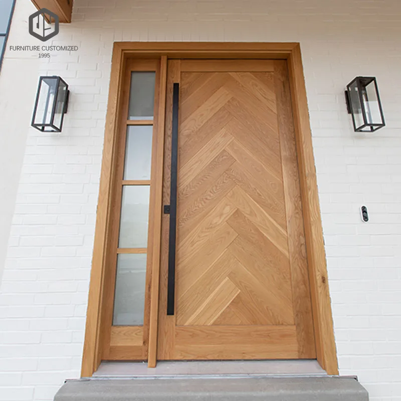 America top sale luxury design entrance doors villa front entry wood pivot door