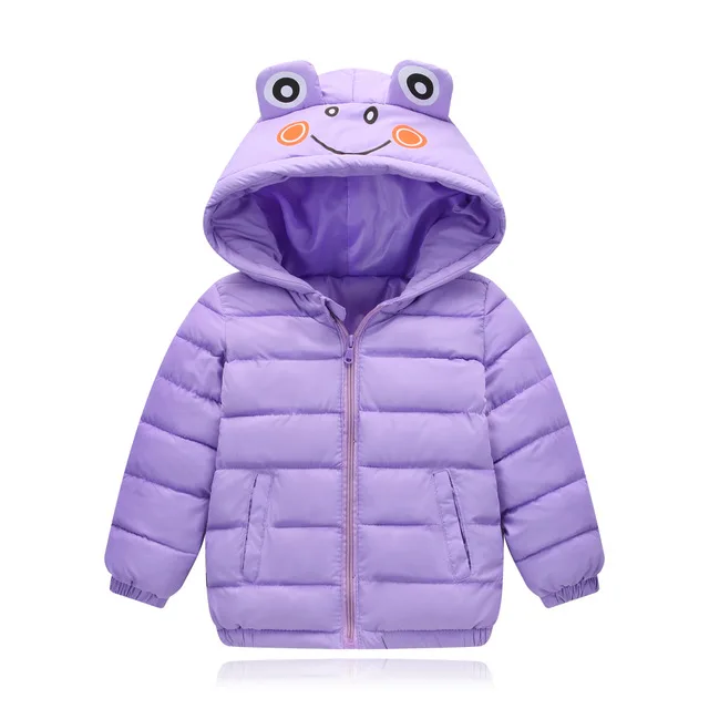 Factory price Winter kids Coat frog hooded Children Jacket Girl boy Warm thick cotton Jacket Girls down coat