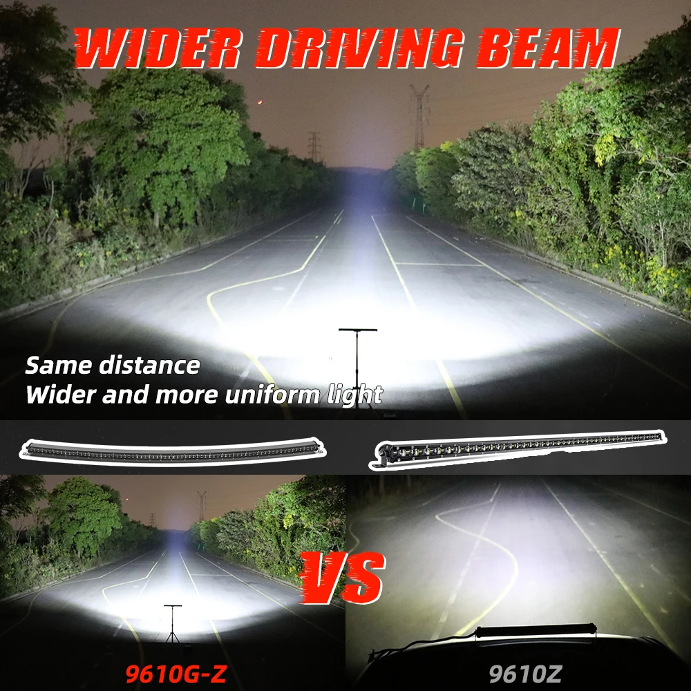 Single row slim 50 inch curved led light bar