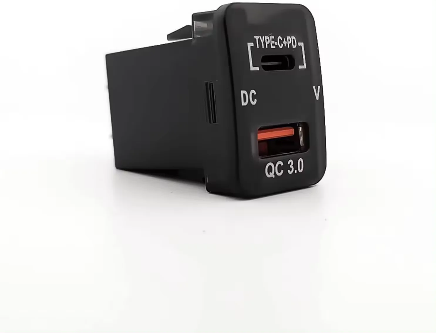 DC 12V 24V Panel Mount USB Outlet LED Voltmeter Dual USB C PD QC3.0 Dual Port Car Charger Socket for Toyota