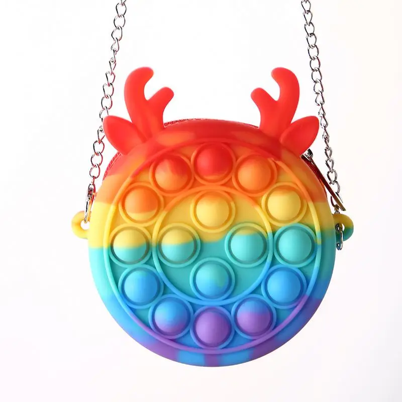 New easy to carry silicone messenger bag mini small wallet for ladies