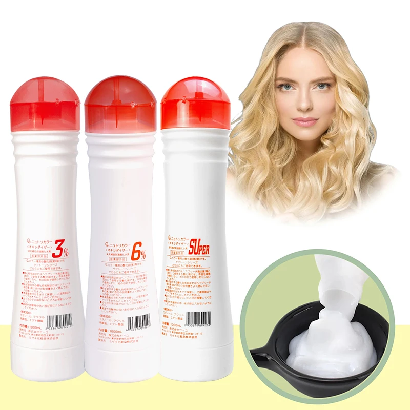 OEM private label peroxide hydrogen oxidant creaml professional 10/20/30/40vol hair developer 1000 ml