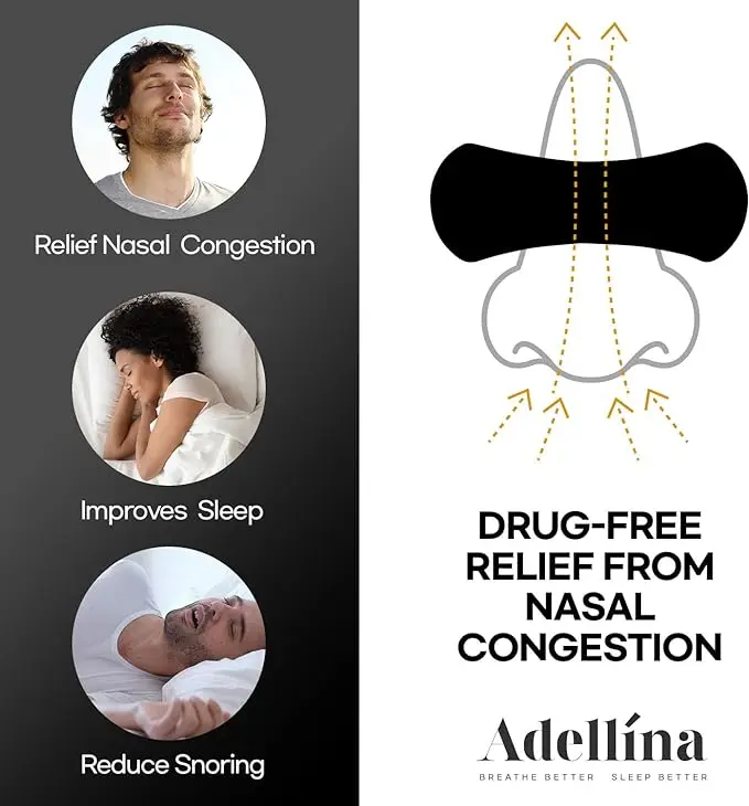 Night Sleeping Nose Breathing Strips for Enhanced Oxygen Intake Strong Adhesive Nasal Strips for Snoring Breathing Nose Strips