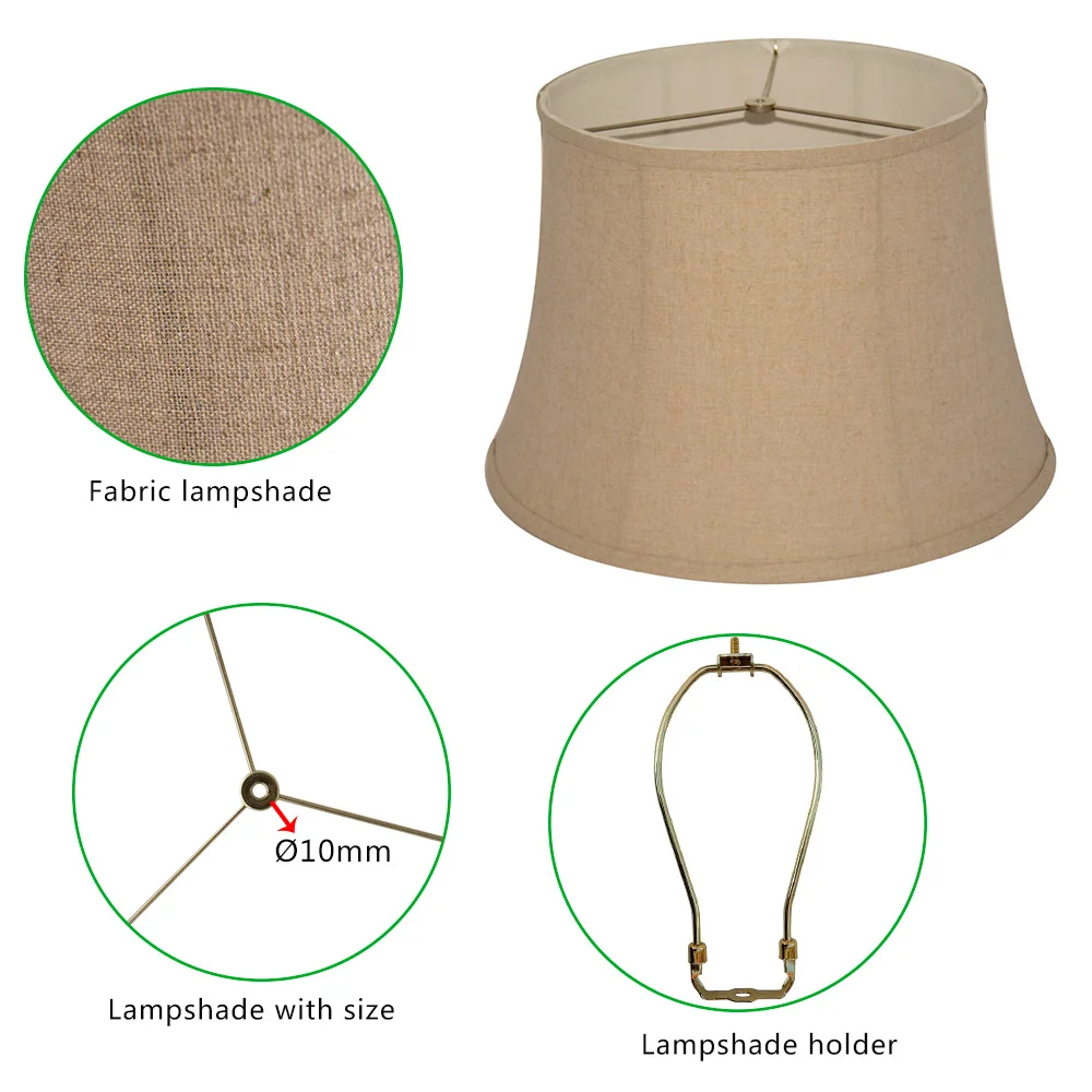 Chandelier Lamp Shade Parts Fabric Material Hat Vintage Fancy Lights Linen Round