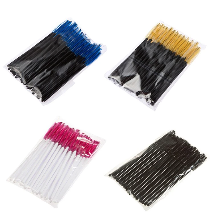 New Colorful Disposable Eyelash Mini Brush Mascara Applicator Wands Makeup Brushes