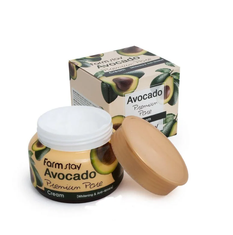 Korean Cosmetic FARMSTAY AVOCADO CREAM Anti-aging Anti-wrinkle Whitening Moisturizing skin care Elastic skin