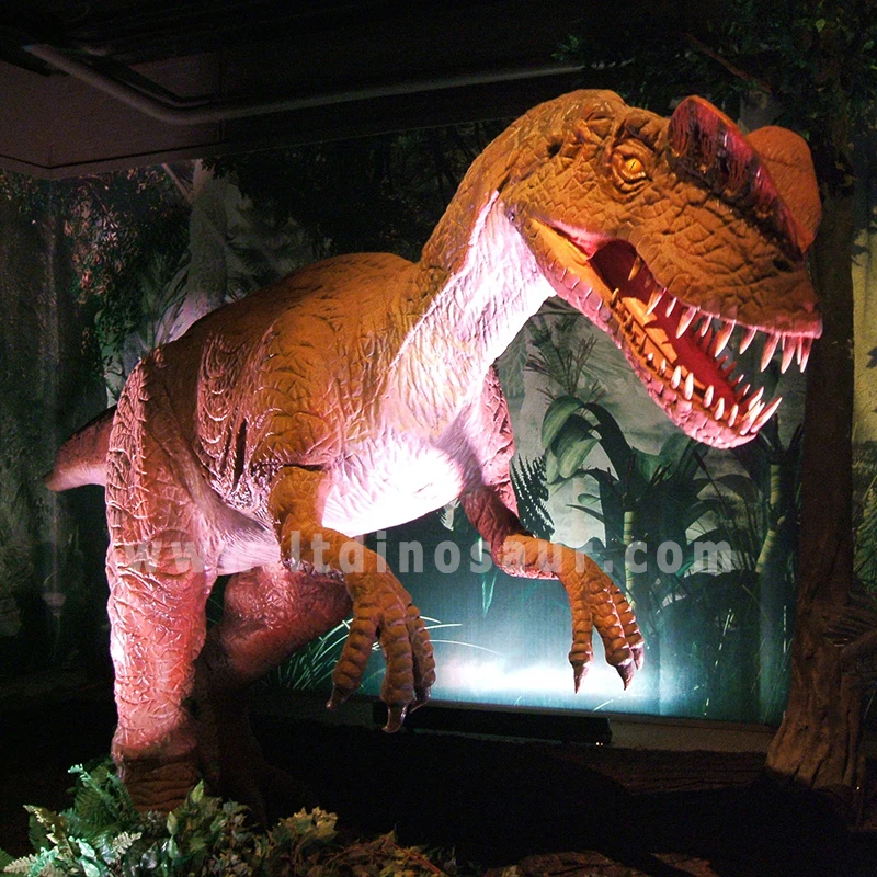 Indoor Travel Exhibition Expert Animatronic Models Theme Park Animatronic Dimetrodon Dinosaur Custom Different Size