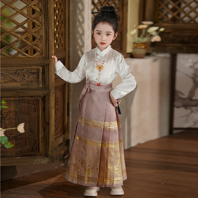 Юбка Hanfu костюм в китайском стиле Mamianqun плиссированная юбка для