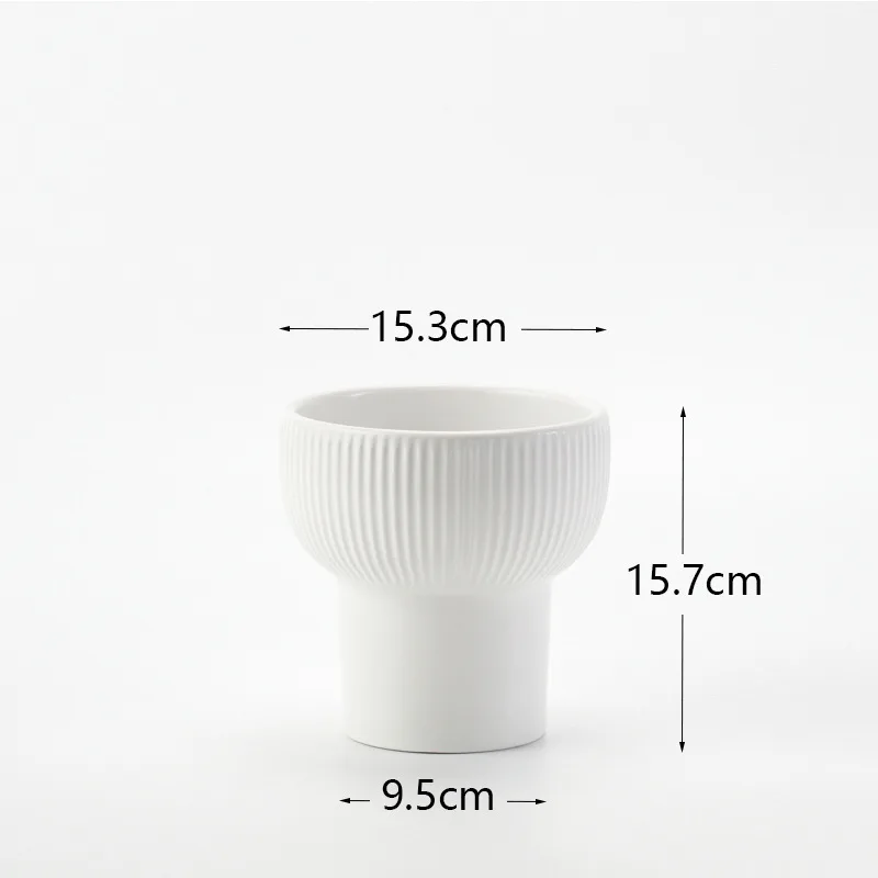Nordic Wind Ceramic Flowerpot Advanced Sense Phalaenopsis Rose Luxury Large Size Indoor Gardening Potted Orchid for Home Use