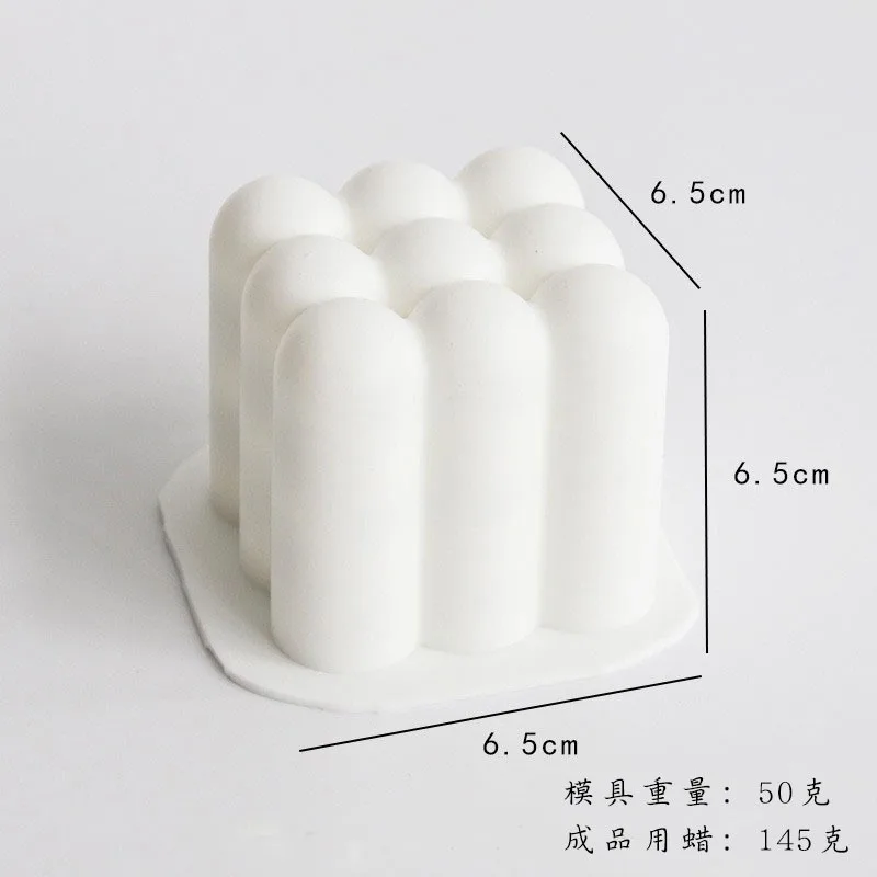 Spherical Cube Candle Mold 3d Bubble Injection Rectangle Taper Candle Molds  Cube Candle Silicone