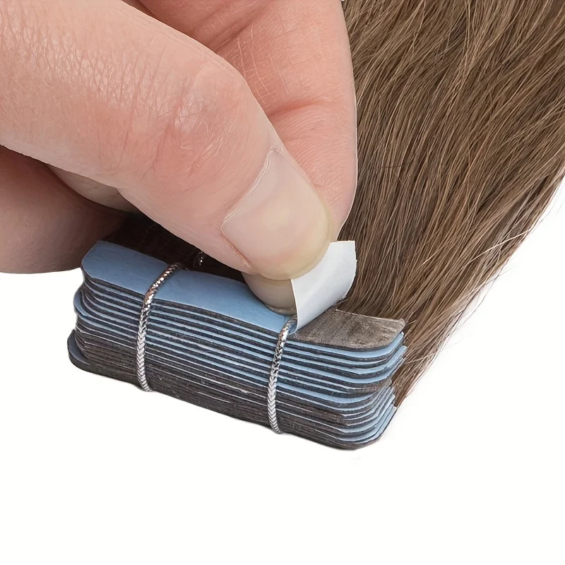 Russian ombre invisible tape ins human hair extensions, mini tape in hair extension