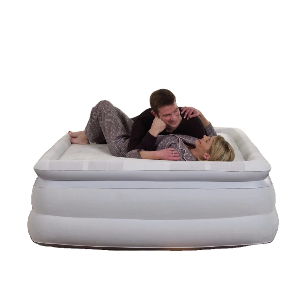Mirakey Queen DuraBeam High Rise airbed Mattress Luxurious memory air bed inflatable mattress with built-in pump