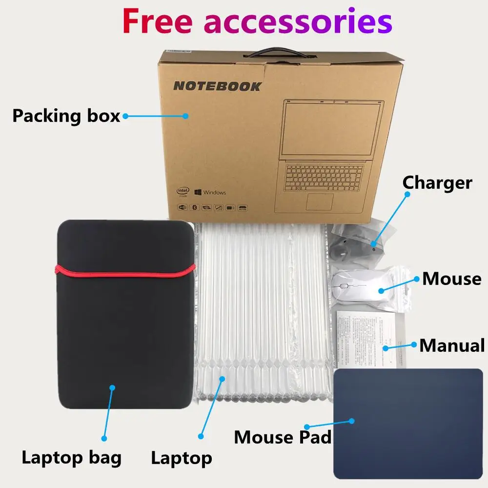 Best Quality 15.6 inch 1080P IPS R5 Ddr4 8gb 512gb Amd 7 2500U 4.1Ghz Metal Gaming Notebook Laptop