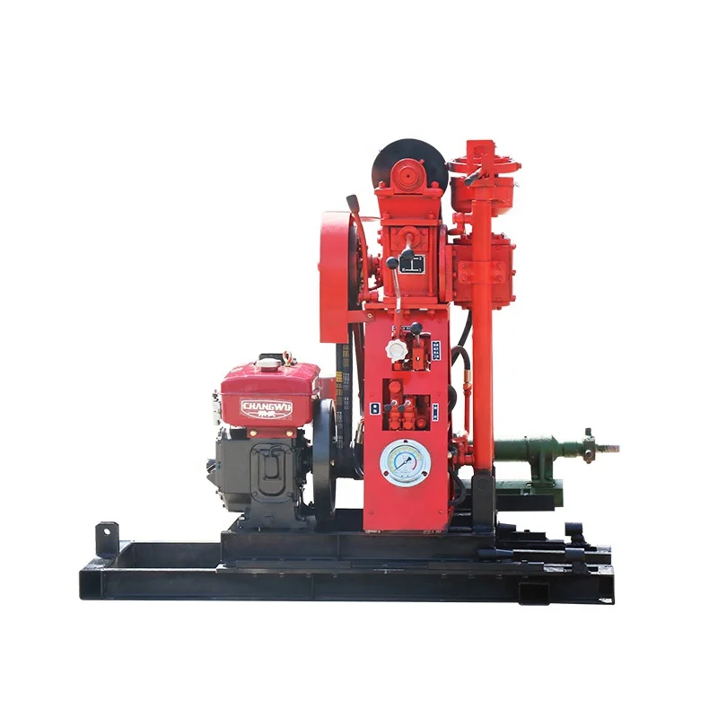 100mm diameter Diesel Drilling Equipment Diesel Hydraulic Core Drilling Rig 50m depth