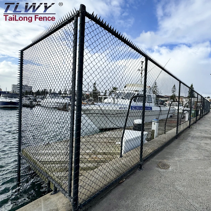 Industry Metal Heavy Gauge Border Fence Chain Link Temporary Fence With Privacy Screen