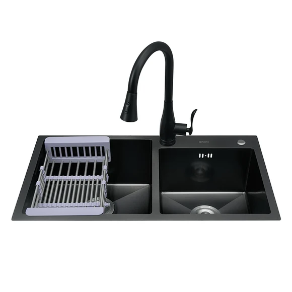 Large Double Bowl Stainless Steel Kitchen Sinks Accessories Sink Single Bowl Without Faucet