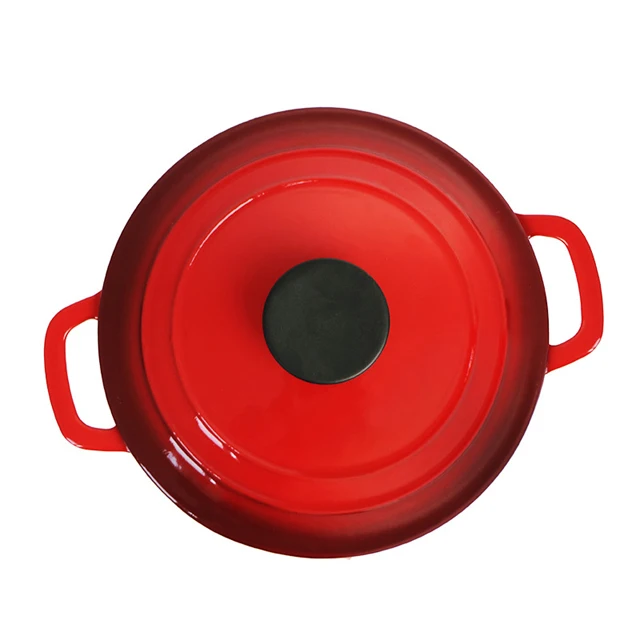 Color cast iron enamel  casserole cookware deep round covered casserole non-stick cooking pots dutch oven with metal lid