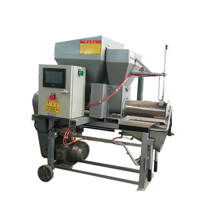 Automatic control oyster mushroom layered inoculation bagging machine