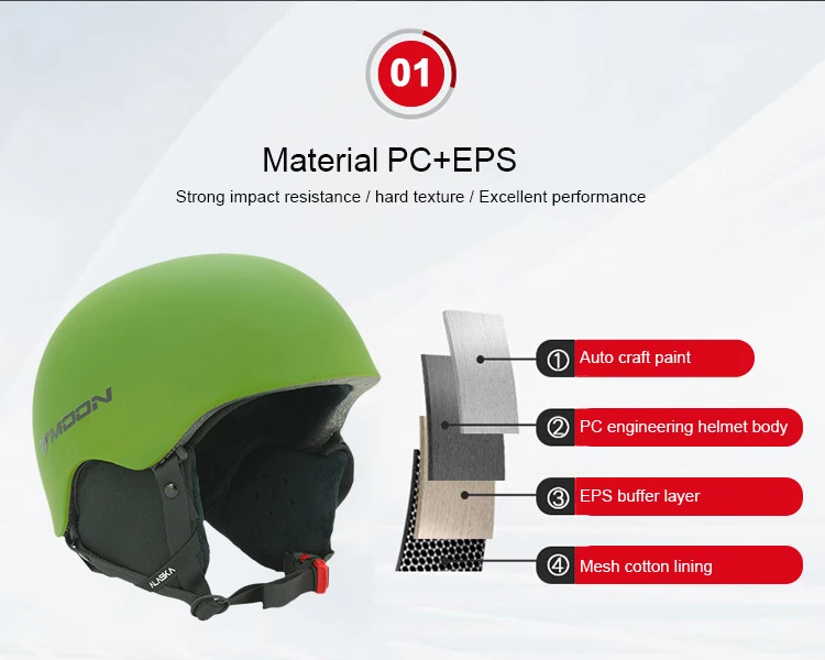 High Quality Moon Comfortable Ski Helmet Safety Snowboard Helmet